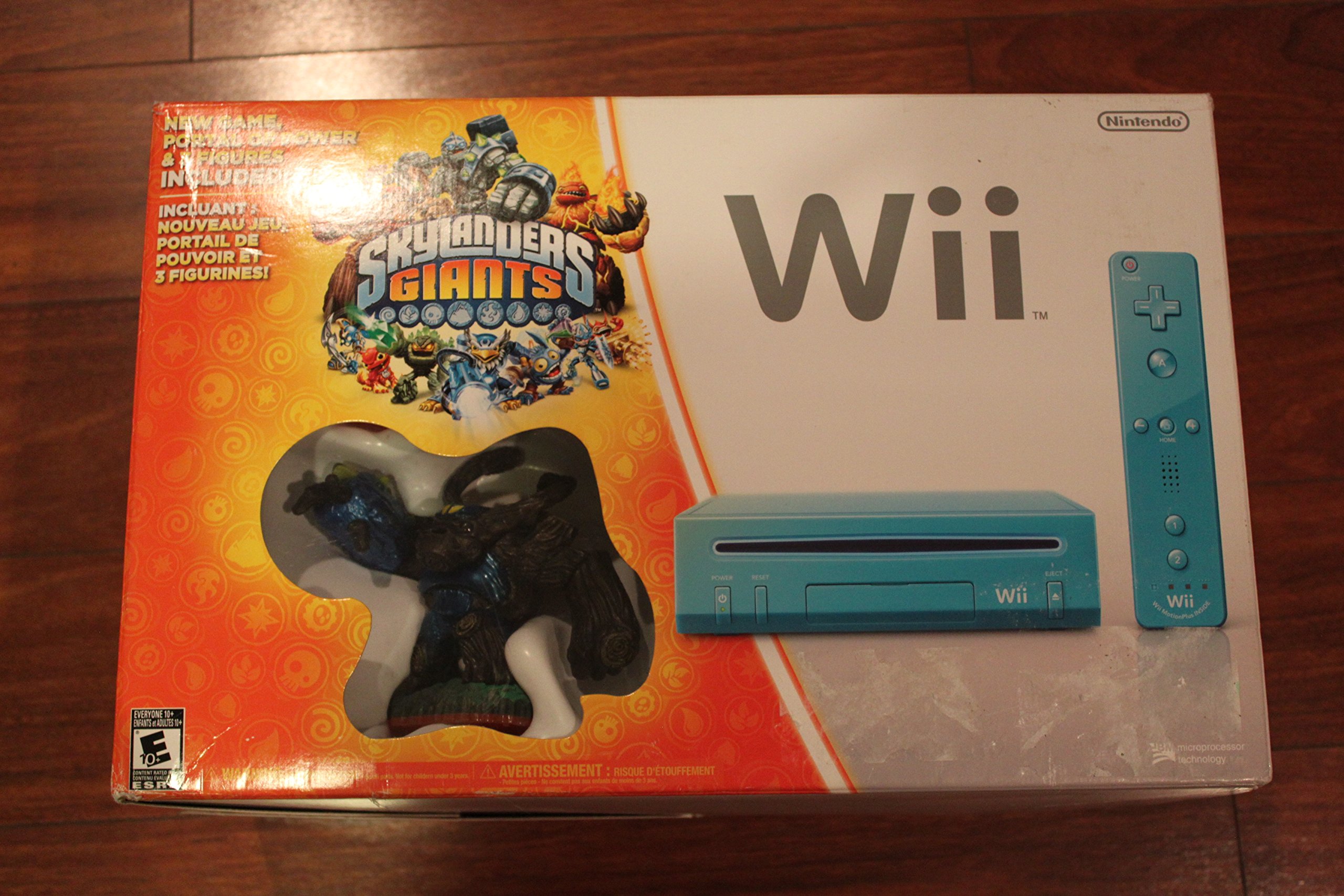 Nintendo Blue Wii Console with Matching Controller Set